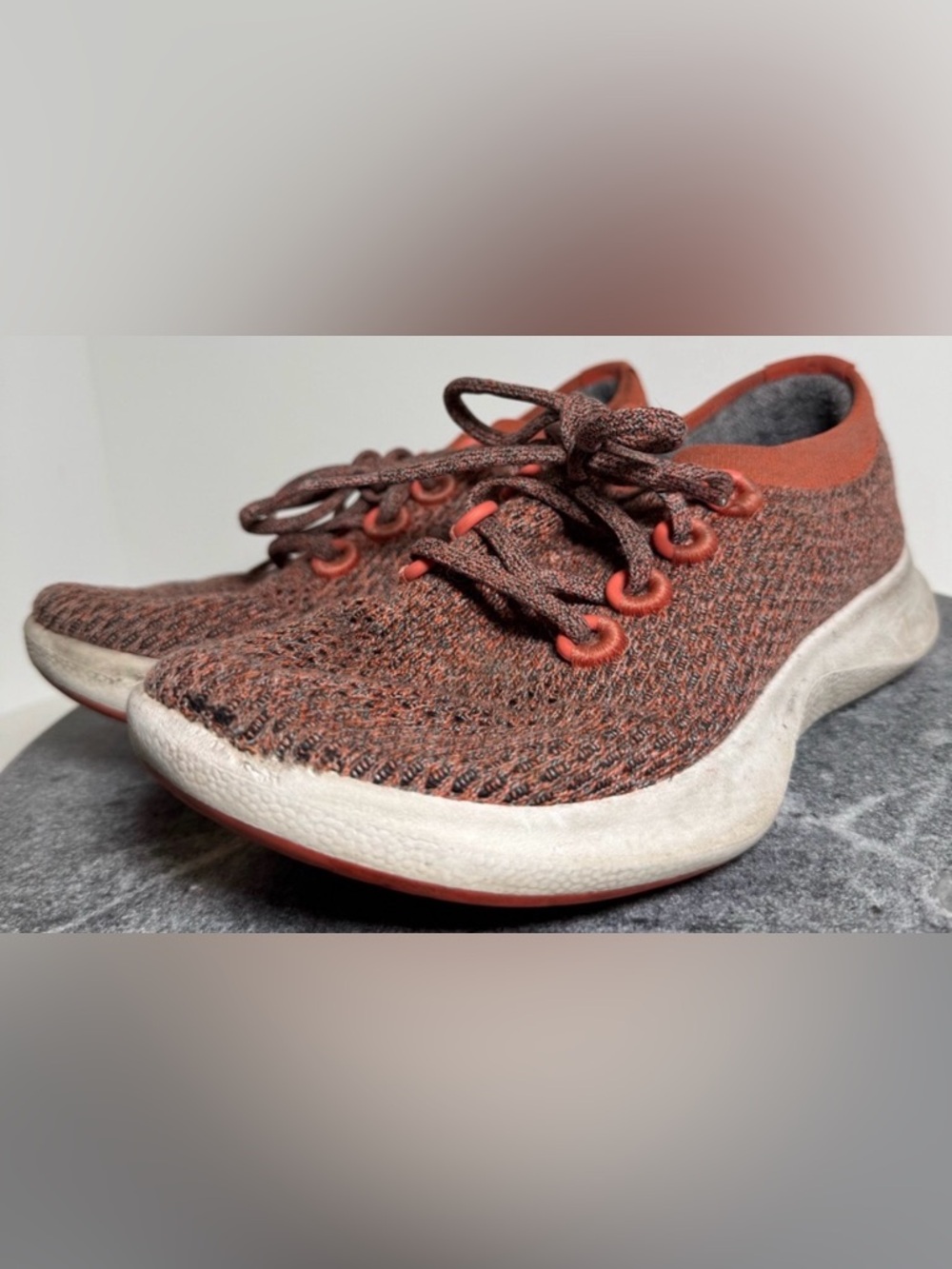 Allbirds Tree Dasher Tennis Shoes 8 Burnt Orange White